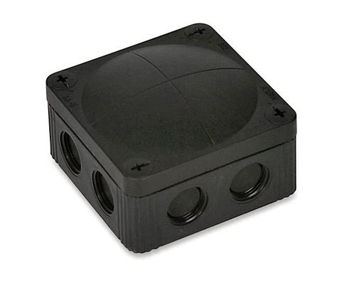 small black junction box|black exterior outlet box.